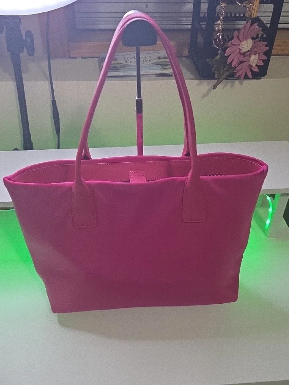 kate spade Nylon Catie  hot pink tote bag - sleek everyday shoulder tote